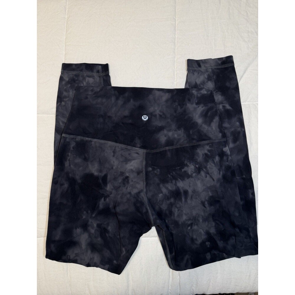 Lululemon Align High Rise Diamond Dye Graphite Grey Tie-dye Leggings 25” Size 8